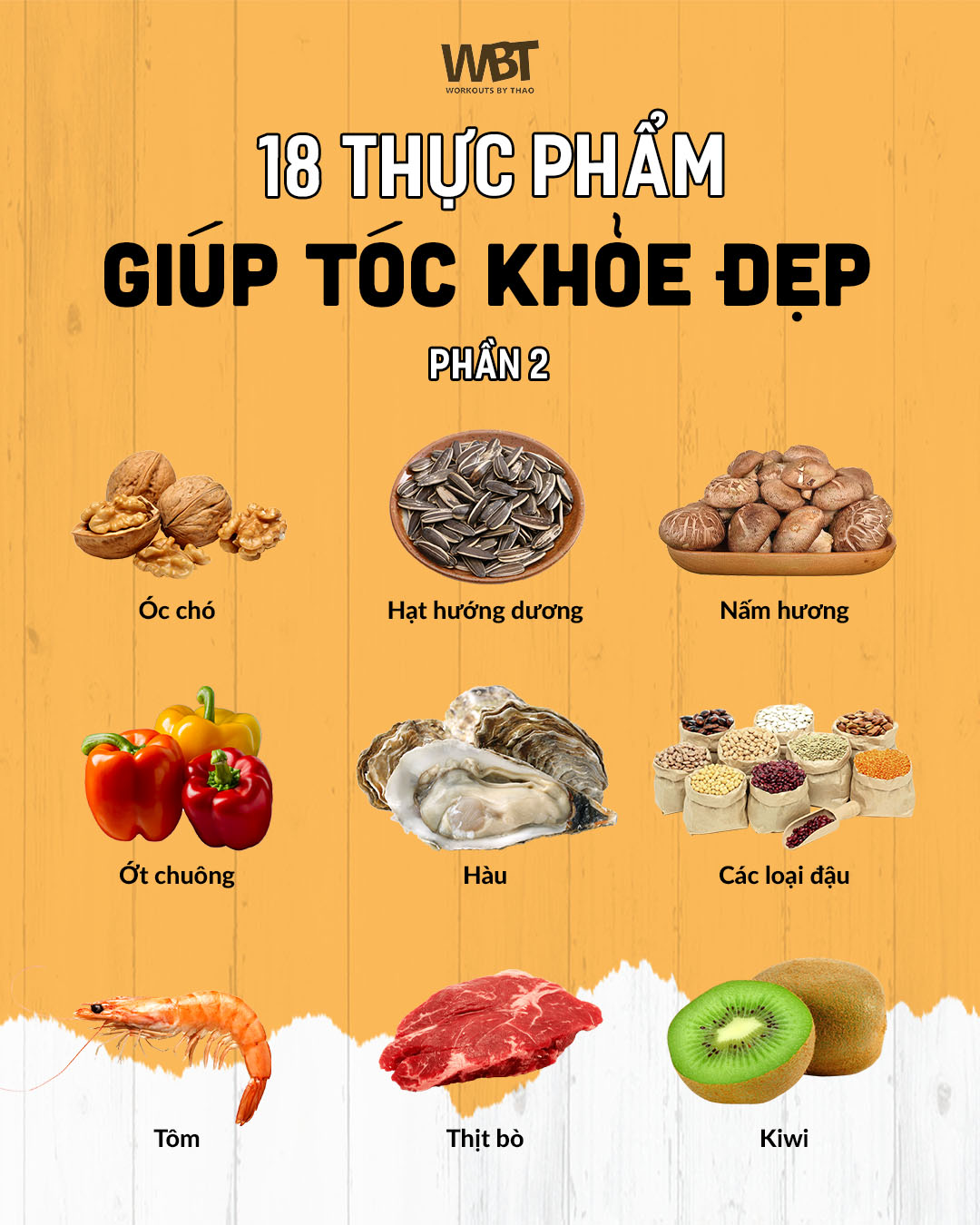 Một số thực phẩm giúp tóc khỏe đẹp (phần 2)