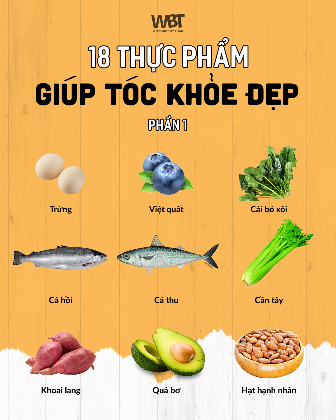 Một số thực phẩm giúp tóc khỏe đẹp (phần 1)